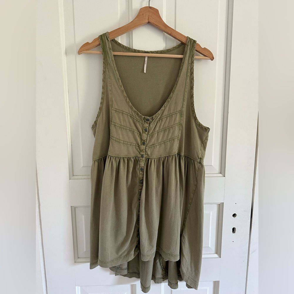 Olive Green Free People Mini Dress